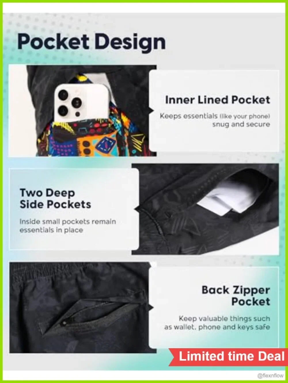 Mens 2 in 1 Workout Shorts with Liner Running Gym Shorts 5.5